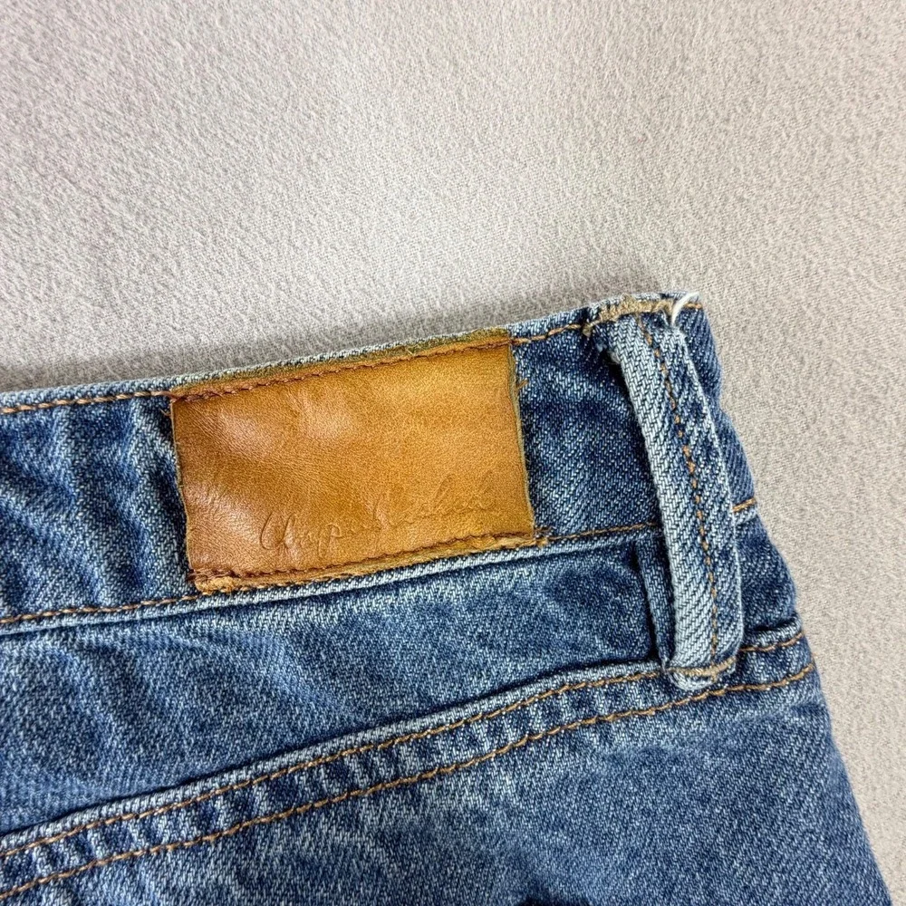 Unpublished Denim Shorts Womens 29 Blue Distressed Raw Hem Cutoff Mid Rise
